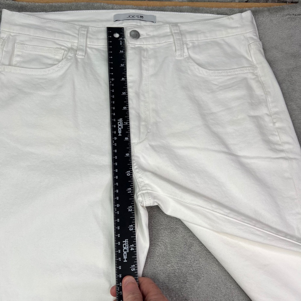 Joe's High-Rise Flare Jeans Womens 32 White Solid Stretch Denim Flare Leg - Picture 10 of 15